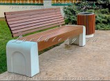 Скамейки из дерева и бетона СБл-20 / Краснодар