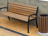 Скамейки со спинкой и подлокотниками СТ30л-1,5п для ЖК и благоустройства. / Краснодар