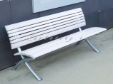 Парковые скамейки в современном стиле из лиственницы и стали СТк40л-1,8 / Краснодар