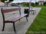 Скамейки 1,8 метра из лиственницы и профильной трубы СТ40л-1,8Д / Краснодар