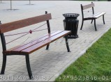 Скамейки 1,8 метра из лиственницы и профильной трубы СТ40л-1,8Д / Краснодар