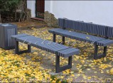 Скамейки парковые из лиственницы на стальных опорах СТ80х40л-2 / Краснодар