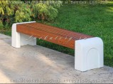 Скамья парковая из дерева и бетона СБл-20Б / Краснодар