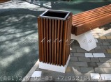 Урны из дерева и металла квадратные УМл-70б на бетонном основании / Краснодар